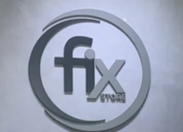 Logo da Fix Store na parede da loja